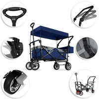 Nouveau chariot de voyage multi-terrain pour bébé, pliable et rétractable, poussette-chariot utilitaire à pousser et à tirer, vente chaude
