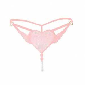 Wholesale Lingerie Online 2 Piece Transparent Sexy Lace Transparent Bra Set Lingerie Thong Wear for Women - Product Image 2
