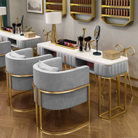 Nouvelle collection 2026 : Ensemble table et chaise de manucure en bois pour salon de beauté, prix usine, vente chaude