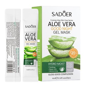 Vente en gros de soins personnels, <span class=keywords><strong>gel</strong></span> d'<span class=keywords><strong>aloe</strong></span> <span class=keywords><strong>vera</strong></span>, vitamine C, masque de nuit pour le visage à base de plantes, végétalien, adapté aux peaux mixtes - Product Image 1