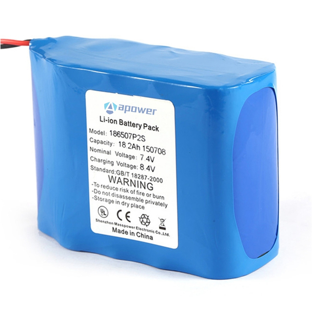 Manufactory Best Quality 18650 Rechargeable Lithium Ion Battery Pack 7.4v 18000mah Cylindrical Battery