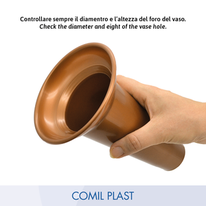 Great Quality COMIL PLAST CF24 European Style Plastic <b>Vase</b> Replacement for <b>Bronze</b> Ring Niche Mausoleum Crypt Height 7.3 Inches - Product Image 5