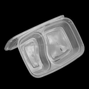 Eco Friendly Disposable PP <strong>Plastic</strong> <strong>Square</strong> Bento Boxes 2D Microwavable Reusable Easy Takeaway Food <strong>Containers</strong> Accept Custom. - Product Image 2