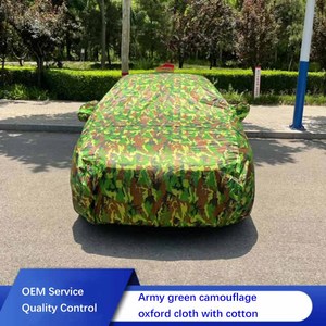 Oxford tissus coton anti-soleil coupe-vent voiture tissu couverture Camouflage à <span class=keywords><strong>capuche</strong></span> extérieur couverture de voiture pour Automobiles - Product Image 5