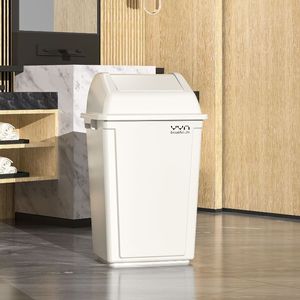 Yyn Rectangular Kitchen Trash Can 20L 40L Swing Top Lid Indoor Waste <b>Bin</b> - Product Image 1