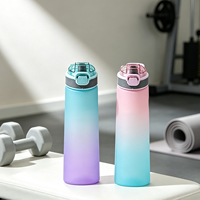 Bouteilles de sport étanches en Tritan+PP de qualité alimentaire avec couvercle à ouverture rapide et paille intégrée, compatibles lave-vaisselle, pour festivals, camping et randonnée