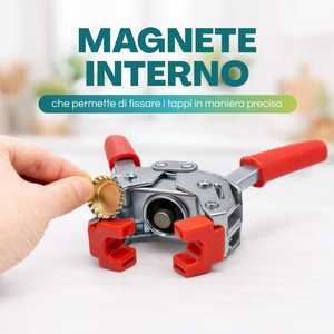 Tappatrice a due leve per tappi a corona con guarnizione in nylon da 26 mm, kit per la produzione di birra fai da te - Product Image 4