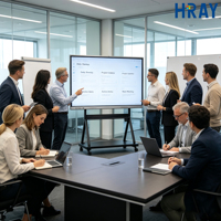 Pizarra Interactiva Inteligente HRAY de 98 Pulgadas para Sala de Conferencias, Vista de 178 Grados, 50000 Horas de Duración de la Retroiluminación, Marco Personalizado OEM
