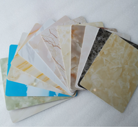 Plaques de revêtement uv en pvc effet marbre, panneaux décoratifs de plafond, 2 pièces, 1220x2440, pvc