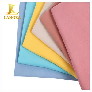 Langka 300 colors available solid 95% cotton and 5% elastane stretch spandex lycra jersey fabric suppliers for dresses underwear