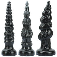 Dilatateur anal extra-large et extra-épais noir, unisexe, extenseur pour l'arrière-train, 100% étanche, jouet sexuel pour adultes, masturbation