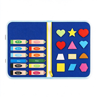 Jouets éducatifs Montessori très demandés, planche d'activités pliable de voyage en feutre pour les activités des tout-petits