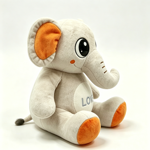 Lindo juguete de peluche de elefante con bordado de amor, animal de peluche suave para bebés de 0 a 24 meses, regalo unisex - Product Image 3