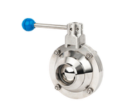 Válvula de Mariposa Soldada Sanitaria SS316L para Sistema de Refrigeración Líquida de Centros de Datos, Válvula de Refrigeración de Agua de Acero Inoxidable
