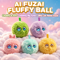 Jouet interactif parlant en forme d'animal en peluche AI intelligent de 10 cm en polyester avec rembourrage en coton PP, compagnon vocal pour les 2-14 ans