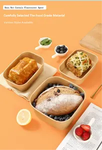 Customized Disposable Take-away Recyclable Eco-friendly Food Containers Custom Printed Takeout Kraft Paper Food Box