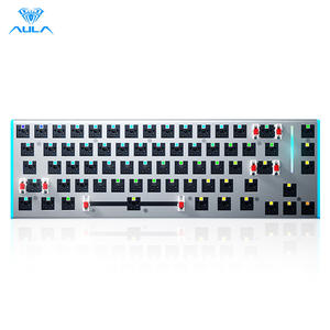 <span class=keywords><strong>Teclado</strong></span> mecánico de tres modos personalizado AULA F3267 con 67 teclas interruptores de madera gris RGB intercambiables en caliente V3 teclas grandes afinadas - Product Image 6