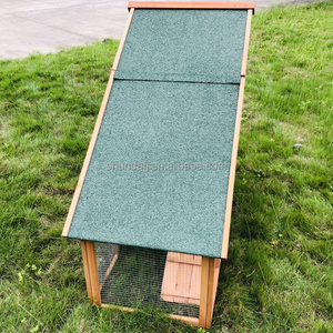 SDR004 Luxury Modern Sustainable Wooden Rabbit Hutch Horizontal <b>Sliding</b> Closure Roof Large Breed Size Pet House - Product Image 6
