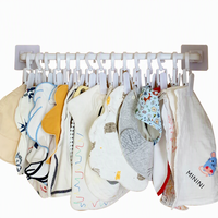 Attaches de rangement en plastique pour armoire, sans perçage, pour chapeaux, bavoirs, serviettes, rideaux, organisateur de rangement domestique