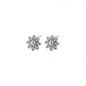 Amy Amy Flower <b>Stud</b> <b>Earrings</b> Silver Plated <b>Crystal</b> Rhinestone Women's Jewelry Gift - Product Image 5