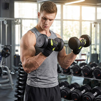 Gants de fitness demi-doigts en microfibre OEM unisexes antidérapants, respirants, résistants à l'usure et compatibles écran tactile pour la gym et le cyclisme