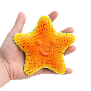 Figurine de vie marine réaliste en verre imprimée en 3D, étoile de mer Patrick Star à articulations mobiles, jouet anti-stress, cadeau pour enfants - Product Image 1