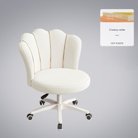 Fauteuil pivotant tendance Cyber Style avec dossier en flanelle pour salon de manucure, table de maquillage, salon, table d'ordinateur, coiffeuse