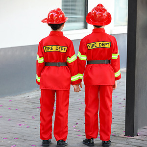Disfraz de Bombero para Niños, Traje de Navidad, Halloween, Cosplay, Día de las Profesiones, con Casco y Juguete - Product Image 3