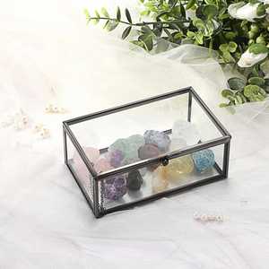 Premium Clear Glass <b>Memory</b> <b>Box</b> with Silver Metal Accents for Special Occasion Keepsakes and Decorative Household Storage - Product Image 4
