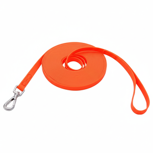 Laisse de dressage de chien étanche 50FT 30FT 15FT 10FT 5FT Heavy Duty Recall Long Lead pour grands chiens moyens et petits chiens (15FT, Orange) - Product Image 1