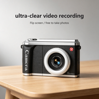 Cámara Infantil Nueva de Fábrica con Pantalla IPS de 2.4 Pulgadas, Doble Lente CCD, Cubierta Abatible, 1080p 720p 48MP, Grabación de Vlogs, Cámara Retro