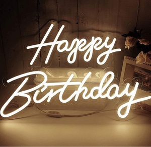 ขอแสดงความยินดีป้ายนีออนสุขสันต์วันเกิดแบบกำหนดเองได้ป้ายอะคริลิคไฟ LED ขนาดใหญ่<span class=keywords><strong>ป้าย</strong></span>ตัวอักษรนีออนสำหรับงานเลี้ยงวันเกิด - Product Image 3