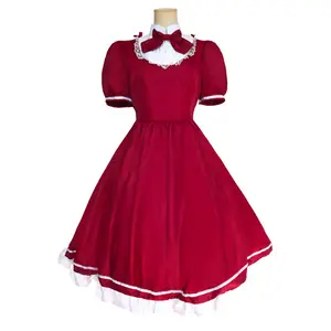 Russian Vintage Uniform Dress For Girls Kids Short Sleeve School Uniform Dresses Back To School Costumes
