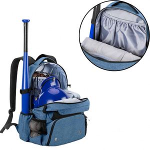 Sac à dos de baseball BSCI avec 2 compartiments pour bâtons, sac d'équipement de softball pour adultes avec compartiment séparé pour chaussures, jusqu'à la taille US - Product Image 4