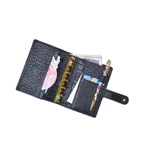 Mini A5 A6 A7 5 anneaux à couverture rigide portefeuille à feuilles mobiles Portable bloc-notes Agenda organisateur en cuir PU planificateur reliure à anneaux