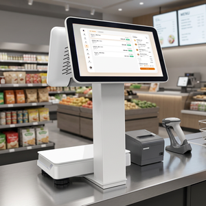 ระบบขายหน้าร้านแบบสัมผัส POS สำหรับร้านอาหาร ซูเปอร์มาร์เก็ต ระบบแอนดรอยด์ วินโดวส์ ออลอินวัน พร้อมเครื่องพิมพ์และเครื่องชั่ง - Product Image 1