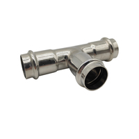 Raccords de presse en Inox, coude en V, réducteur d'accouplement de Tee, raccords de tuyauterie pour eau/gaz, raccords de presse SS