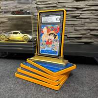 Étui de protection pour cartes de marque personnalisable, avec fermeture à bouton magnétique en métal, blocage RFID, pour cartes de qualité supérieure