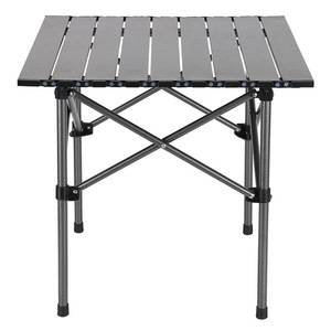 Portable <b>Folding</b> Camping <b>Table</b> Aluminum Alloy Rectangular Outdoor Picnic Barbecue <b>Table</b> Lightweight Easy Setup - Product Image 2
