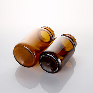 Flacon capsule en verre brun personnalisé, emballage pharmaceutique en verre transparent pour produits de santé avec bouchon à vis en métal - Product Image 2