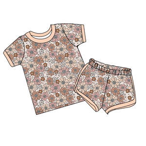 Abiti da ragazza adolescenti Casual a manica corta personalizzabili estivi nuovo Design completo da bambino con stampa floreale - Product Image 3