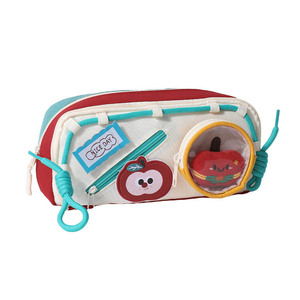 Estuche para lápices de tela con cordón, sencillo, de gran capacidad, tipo caja de almacenamiento de papelería Oxford, resistente a la suciedad, para material escolar - Product Image 5