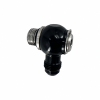 Raccord banjo rotatif à 90 degrés, filetage AN vers ORB, aluminium anodisé noir, joint torique hexagonal à clipser, étanchéité pour réparation automobile
