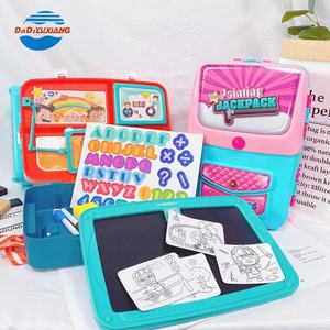 Yüksek kalite 3 1 öğrenme çizim kurulu çocuklar için yazı tahtası oyuncaklar sırt çantası çizim kurulu - Product Image 2