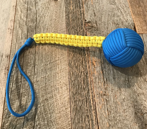Toptan örgülü paracord kendini savunma halat topu maymun yumruk anahtarlık Pet köpek kapı çekme - Product Image 1