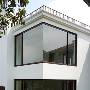 Design della finestra angolare in vetro di alluminio/finestra a forma di L/finestra di vetro balistica a prova di proiettile - Product Image 2