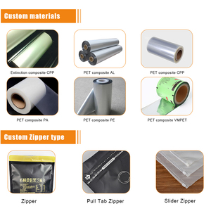 Chấp Nhận Tùy Chỉnh Nâu Túi Giấy Cho Thịt Bò Jerky Bao Bì Than Craft Dây Kéo Túi Trà - Product Image 2