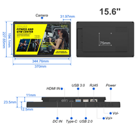 WF1589T Écran tactile capacitif LCD numérique mural de 15,6 pouces, tablette PC pour publicité commerciale