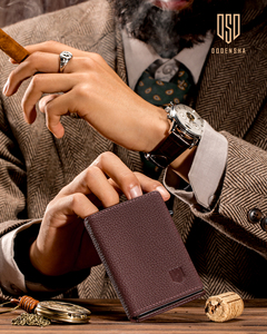 Portefeuille en cuir et aluminium à trois volets THUMBS-UP pour homme, motif litchi <span class=keywords><strong>violet</strong></span>, avec 10 emplacements pour cartes, protection RFID, poche à monnaie et fermeture magnétique - Product Image 3