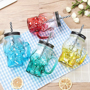 Venta al por mayor nuevo diseño de gran capacidad creativa con cabeza de <span class=keywords><strong>calavera</strong></span> vaso de cristal <span class=keywords><strong>vodka</strong></span> licores nuevo tarro de cristal fiesta Bar cristalería - Product Image 6